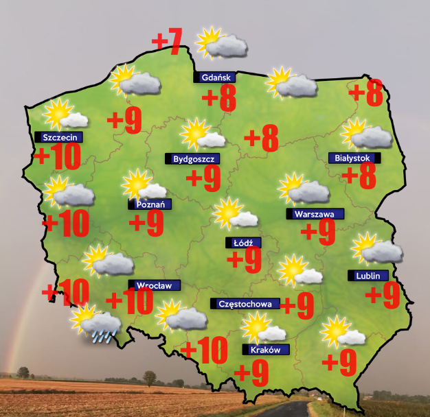 Pogoda 21 marca- suchowiej na zachodzie i południu Polski