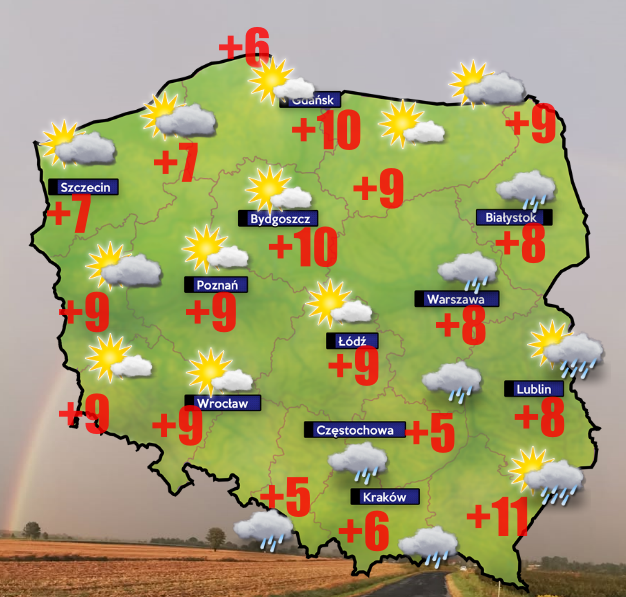 Gdzie spadnie deszcz? Pogoda 26 marca