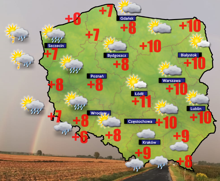 Pogoda 30 marca- popada na wschód, południe i zachód od Polski
