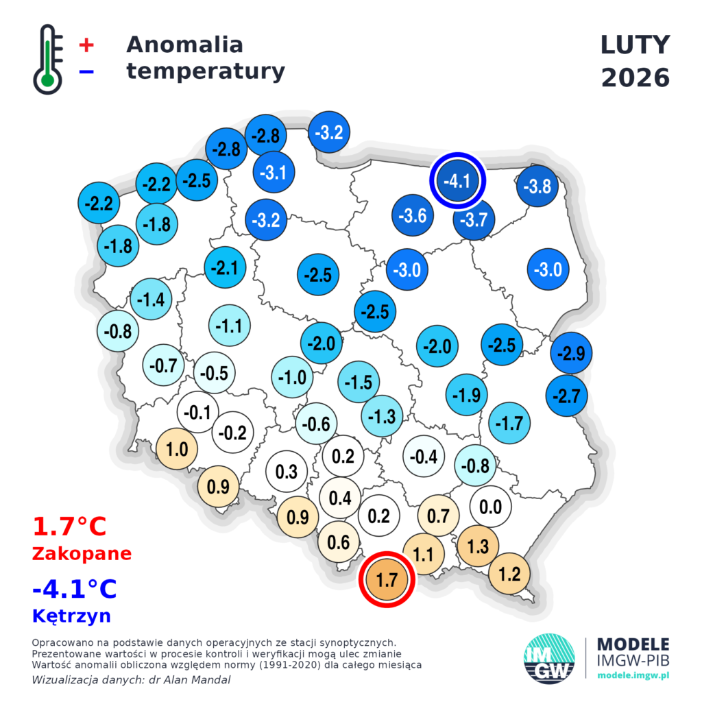 Luty 2026- podsumowanie pogody. Czy w marcu wróci zima? 4