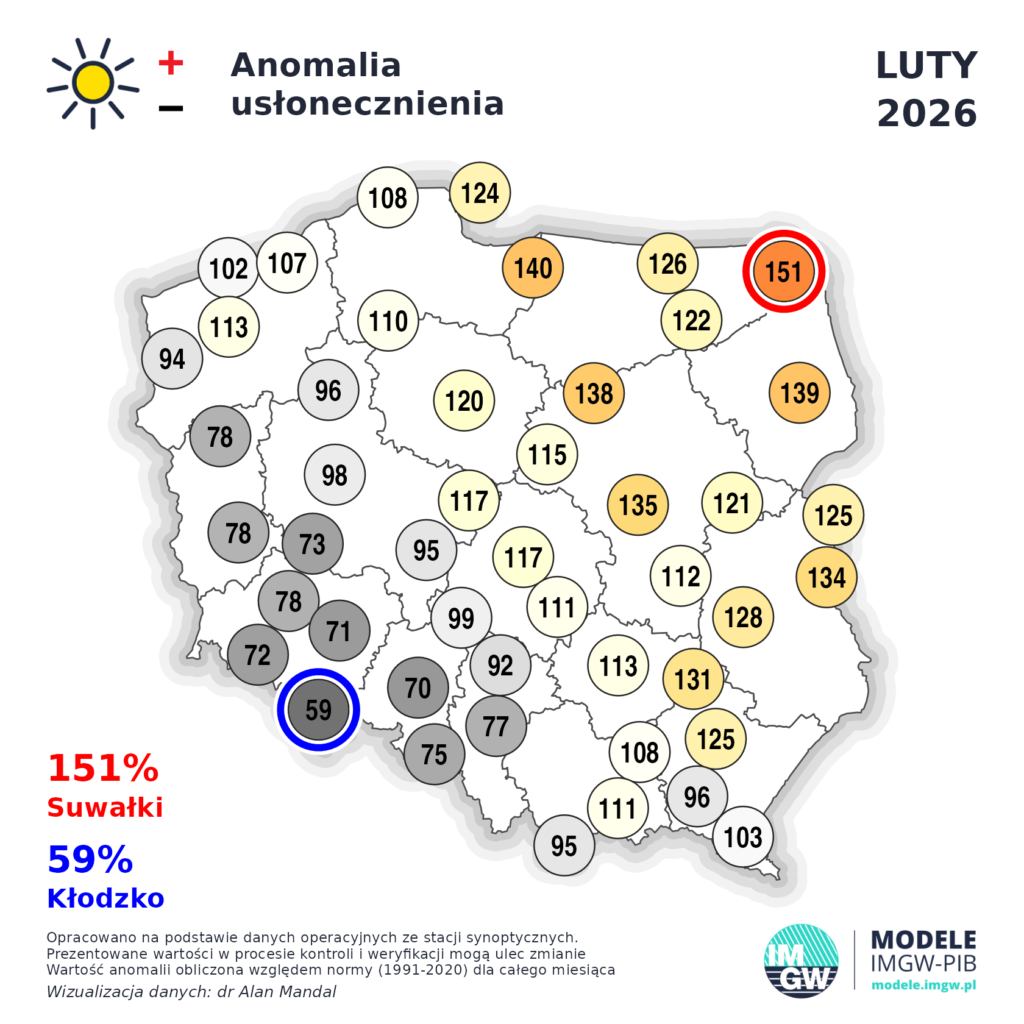 Luty 2026- podsumowanie pogody. Czy w marcu wróci zima? 6