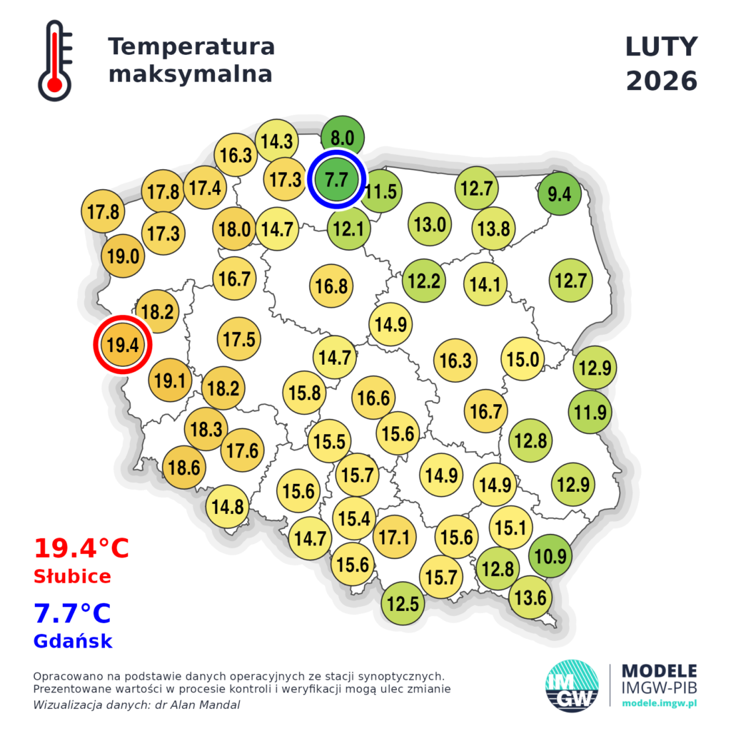 Luty 2026- podsumowanie pogody. Czy w marcu wróci zima? 7