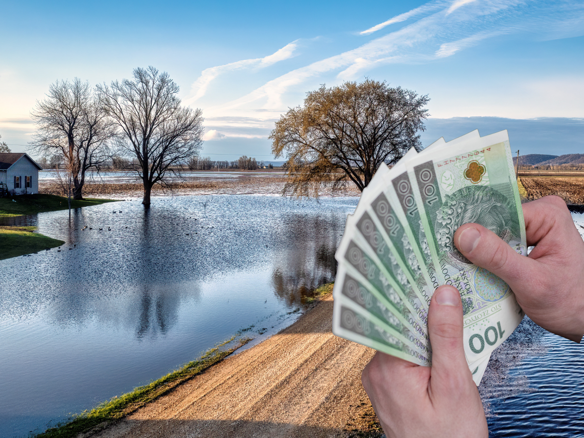 Zalane pola i przerwane wały. Na Żuławy trafi 30 mln zł, ruszają pilne działania przeciwpowodziowe