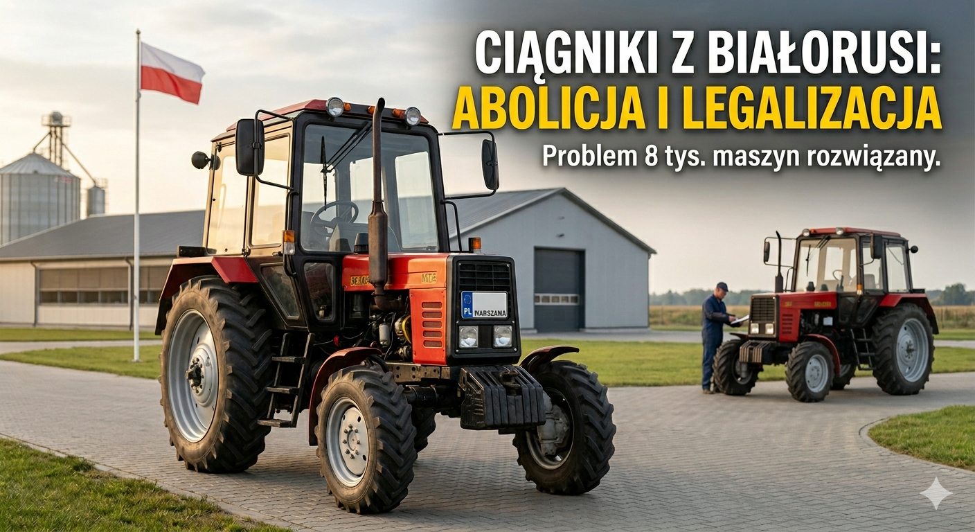 Ciągniki z Białorusi: Rząd zapowiada abolicję i rozwiązuje problem 8 tysięcy maszyn
