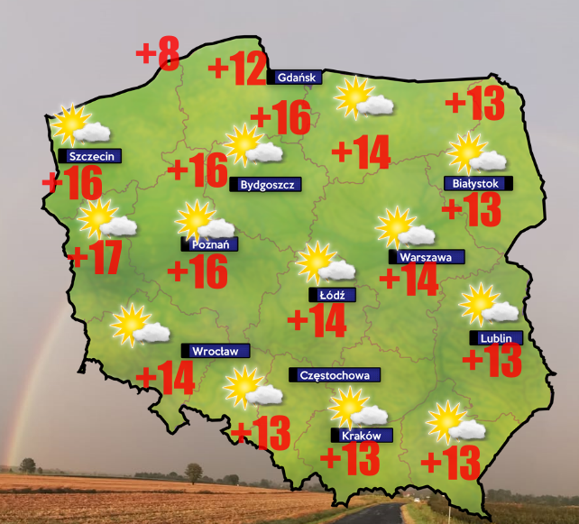 Przymrozki- do 2 maja w większości kraju bez deszczu 1 Pogoda 22 kwietnia
