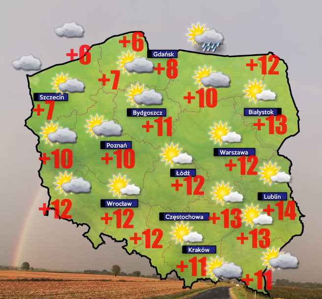 W piątek nad ranem do -5 stopni Celsjusza- najzimniej w centrum
