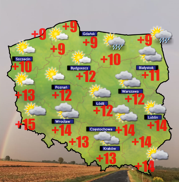Pogoda 4 kwietnia- do -2 stopni w Kutnie, Płocku i Łowiczu