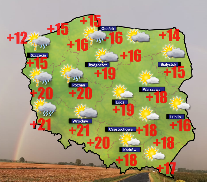 Wichury, zamiecie piaskowe i burze- pogoda 5 kwietnia