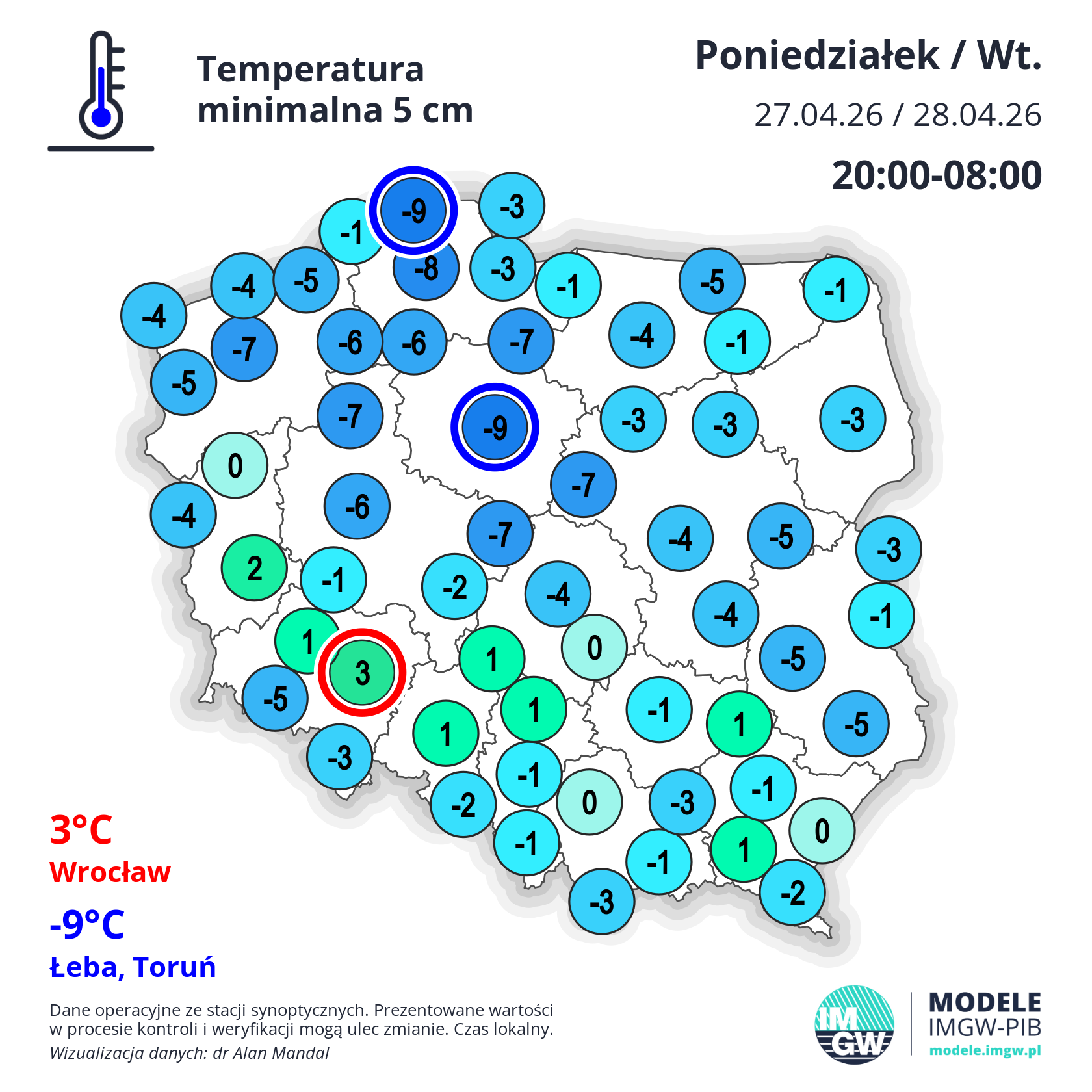 Nawet -9 stopni przy gruncie. W czwartek będzie jeszcze zimniej