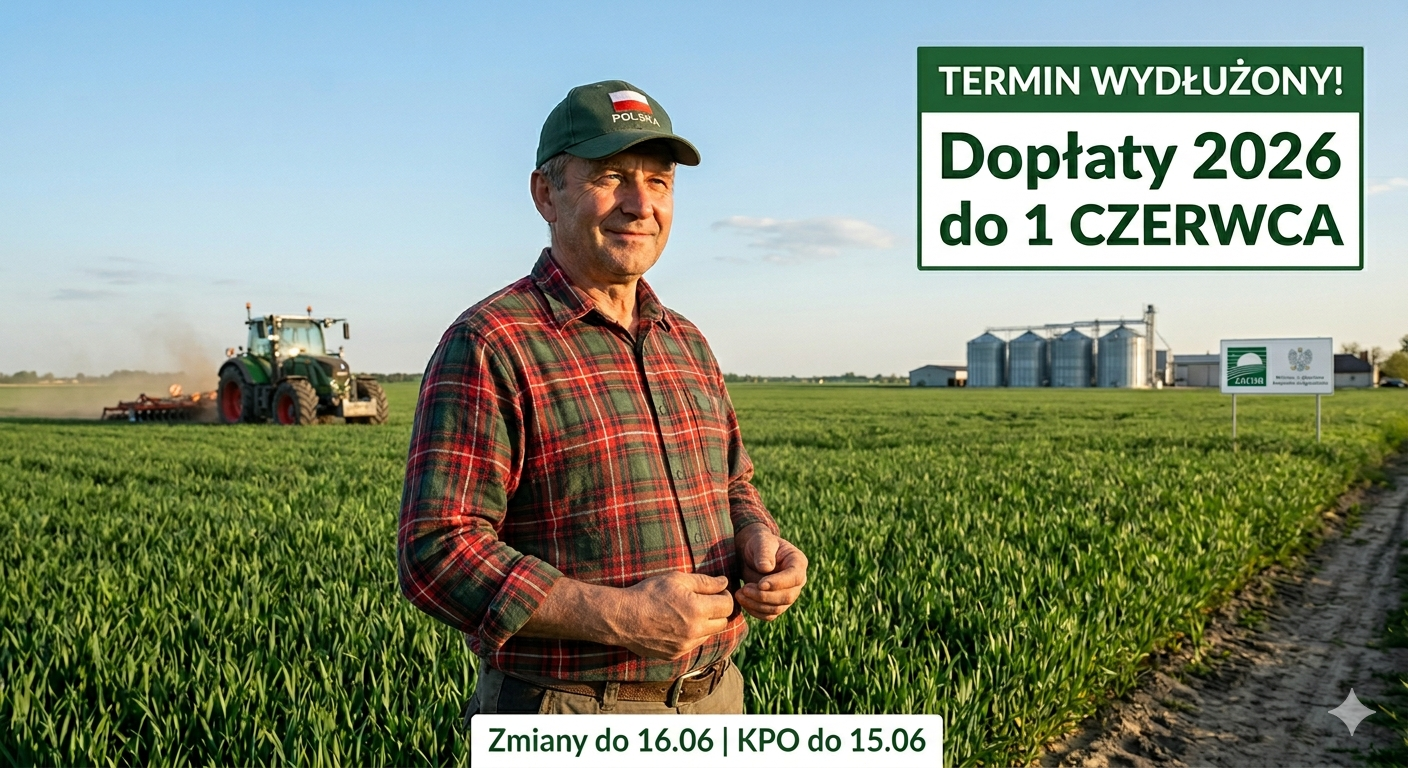 Dopłaty bezpośrednie 2026: Ministerstwo wydłuża terminy!