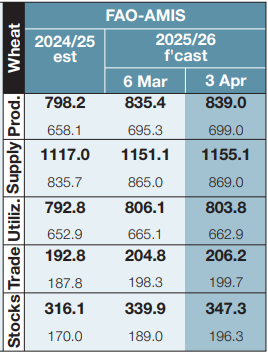 Ceny zbóż: FAO podnosi podaż i zapasy dla obecnego sezonu. Co nas czeka w okresie 2026/27?