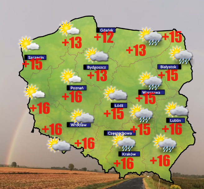 pogoda 15 kwietnia