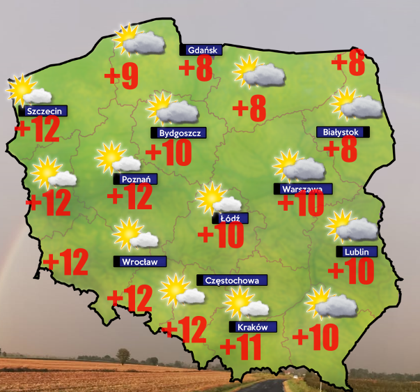 Pogoda- przymrozki do -4 stopni