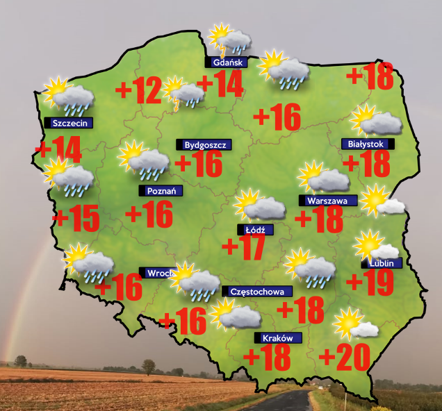 Pogoda 14 maja- nad ranem na wschodzie +2 stopnie Celsjusza