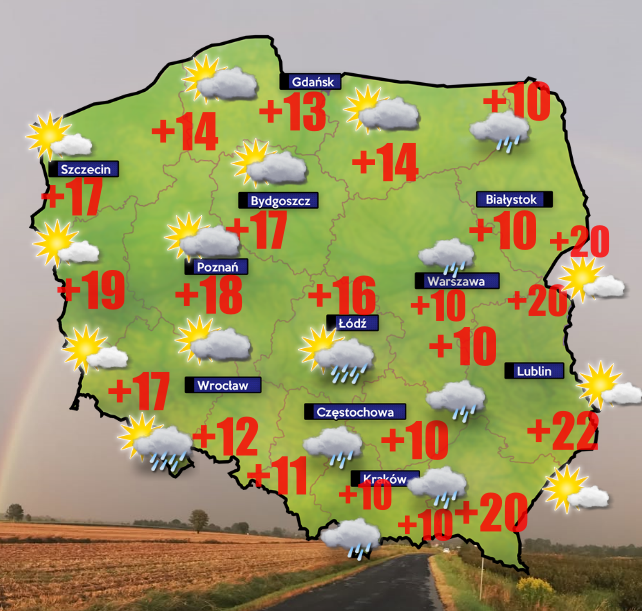 Pogoda 17 maja- susza w samym centrum kraju się umocni