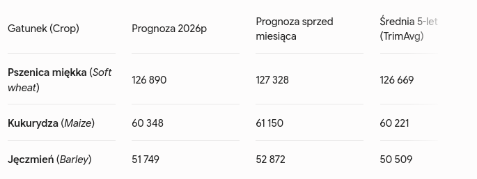 Zbiory zbóż 2026: KE tnie swoje prognozy w najnowszym raporcie