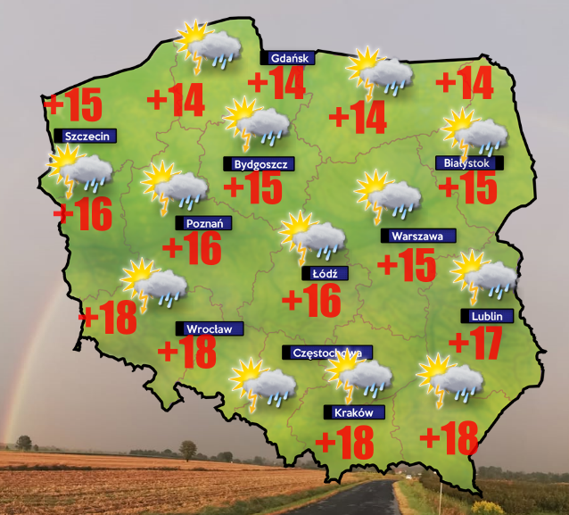 Pogoda- 14 czerwca pod znakiem wichur i opadów