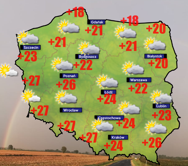 Prognoza pogody na 18 czerwca- wiatr będzie już słabszy