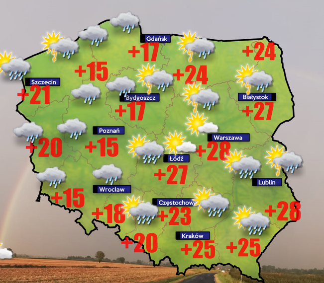 Pogoda 5 czerwca- miejscami spadnie ponad 40 mm deszczu