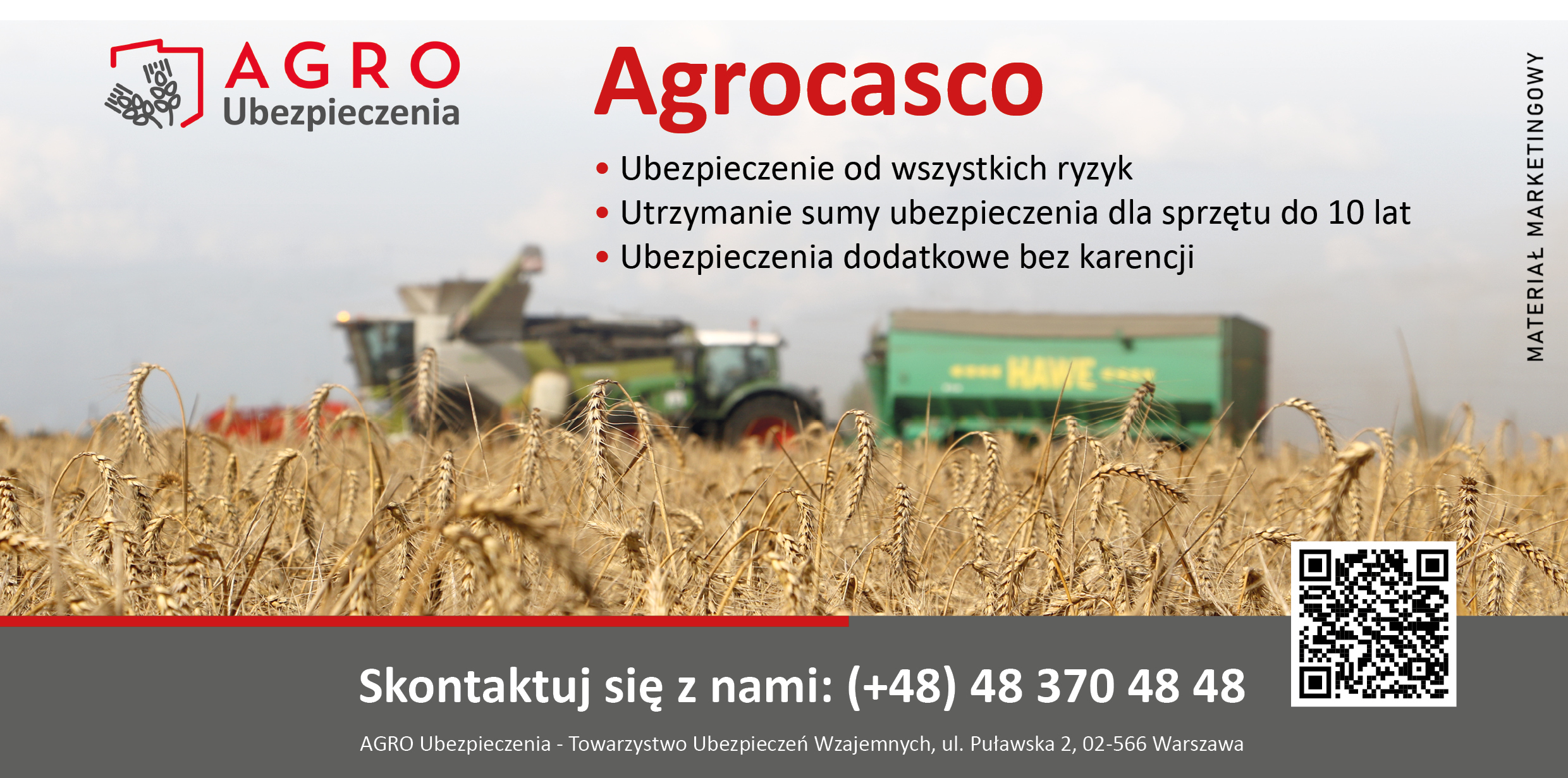 Bezpieczne żniwa. Chroń swoje maszyny dzięki Agrocasco