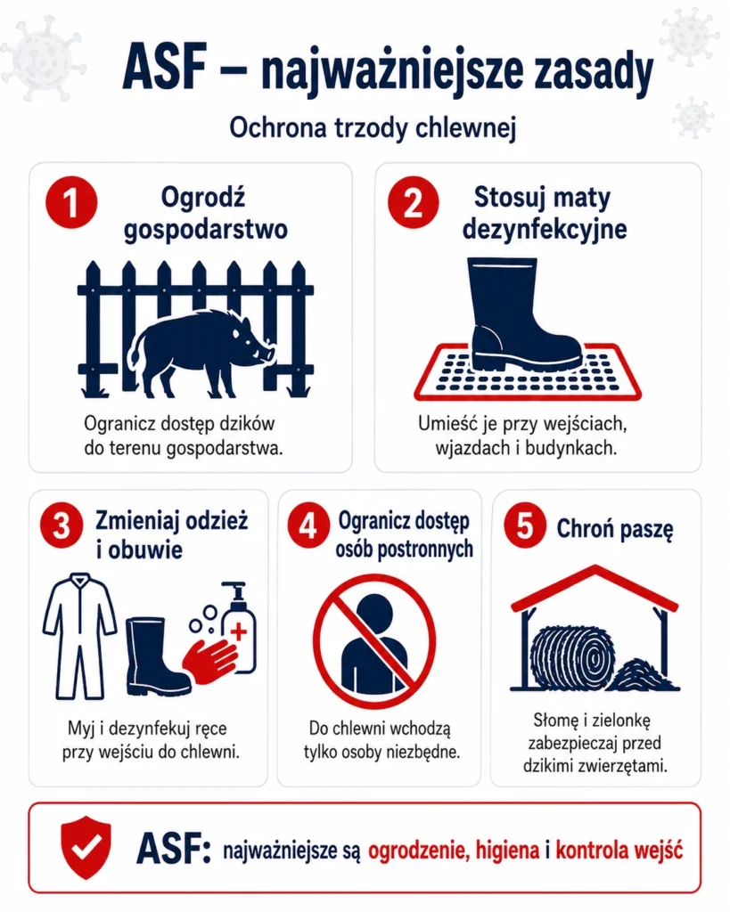 Ptasia grypa, ASF, pryszczyca – bioasekuracja zaczyna się od wejścia. Maty dezynfekcyjne jako ograniczenie ryzyka