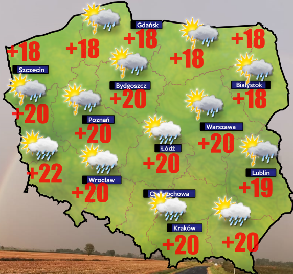 Pogoda- Efekt Morza przyniesie choćby 60 mm deszczu na wybrzeżu