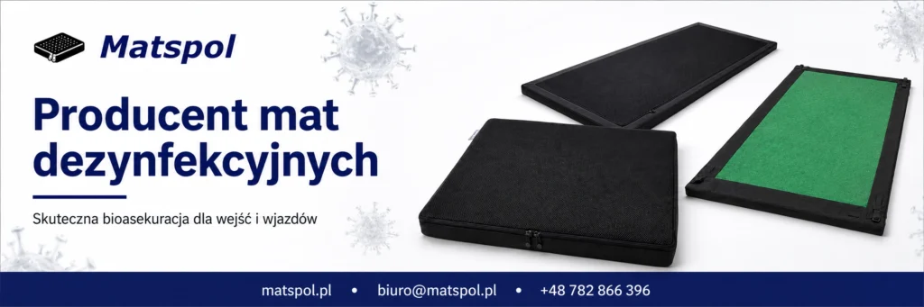 Ptasia grypa, ASF, pryszczyca – bioasekuracja zaczyna się od wejścia. Maty dezynfekcyjne jako ograniczenie ryzyka