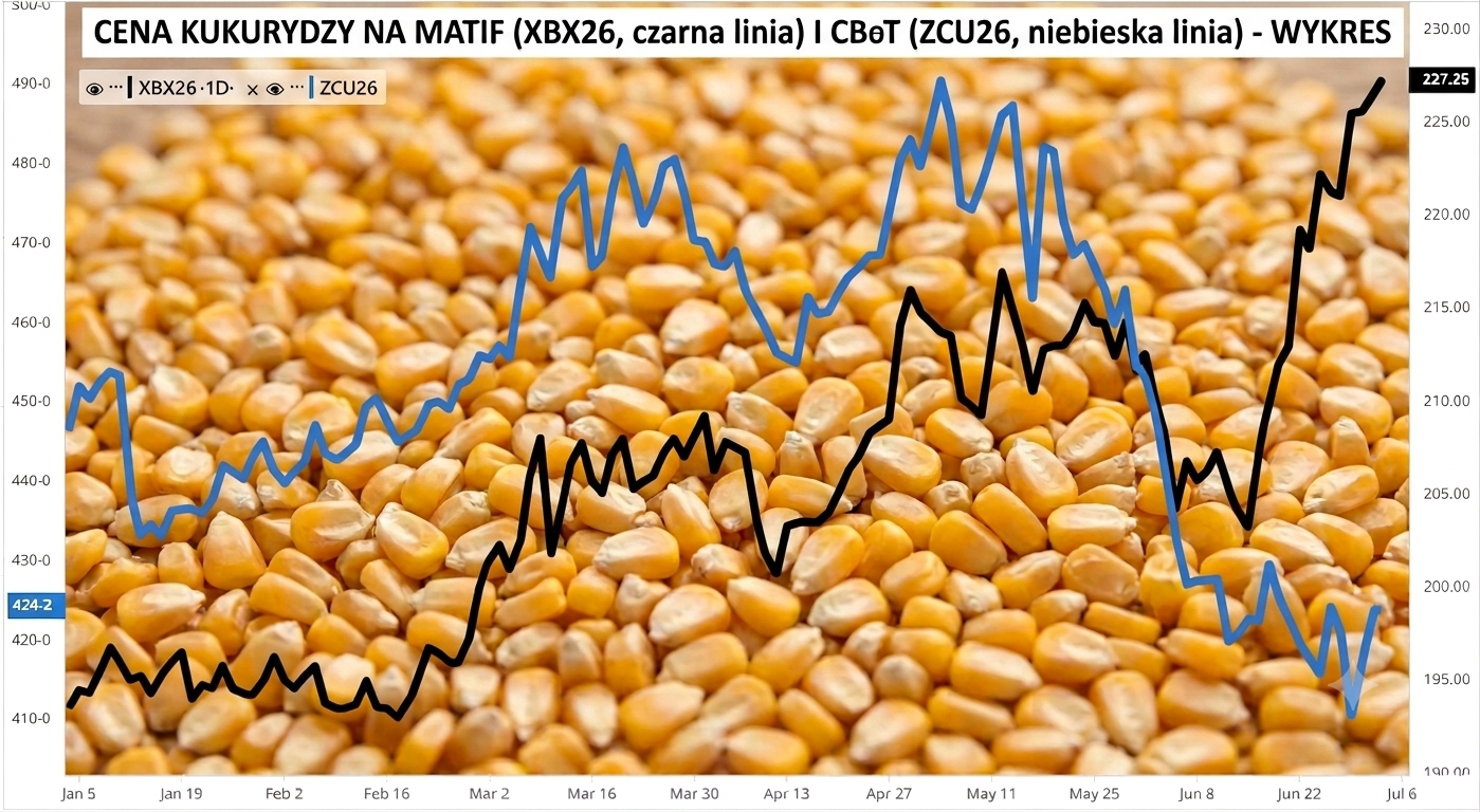 Cena kukurydzy rośnie na MATIF z powodu pogody w Europie