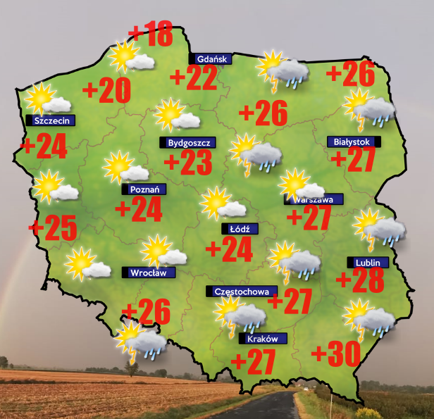 Pogoda 18 lipca. Z zachodu powieje silniejszy wiatr