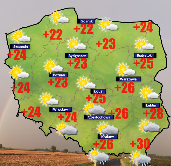 Słoneczna i ciepła niedziela 2 sierpnia