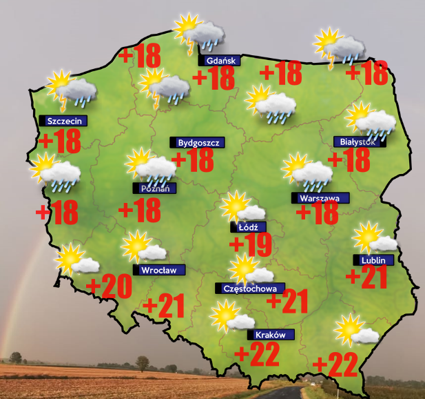 Wietrznie, rześko i na północy deszczowo. Pogoda 23 sierpnia