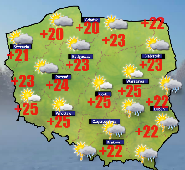 Pogoda 7 sierpnia. Ochłodzenie potrwa krótko
