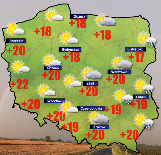 Pogoda 15 września. Będzie ciepło i przyjemnie