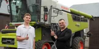 CLAAS LEXION 7500 TERRA TRAC w gospodarstwie Roberta i Łukasza Janczuków