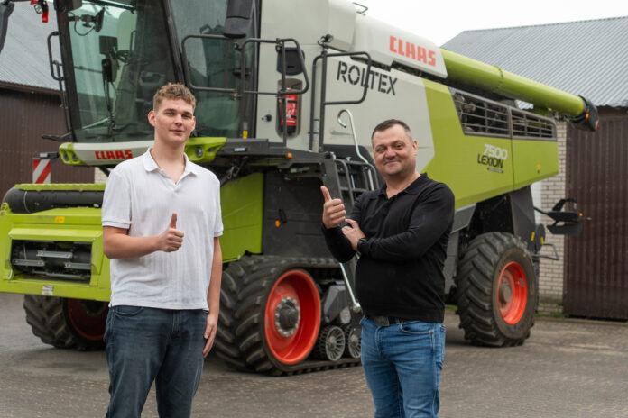 CLAAS LEXION 7500 TERRA TRAC w gospodarstwie Roberta i Łukasza Janczuków