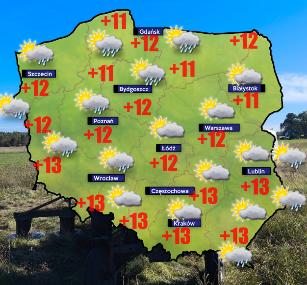 Duże deszcze okrążyły Polskę. U nas mocniej powieje