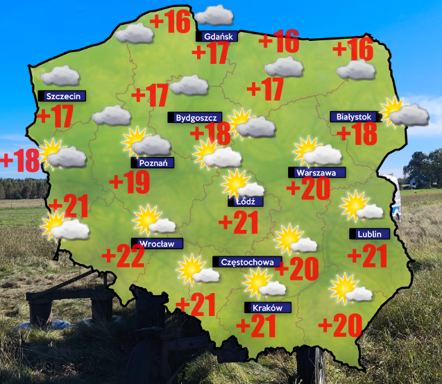 Czy są szanse na deszcz pod koniec tygodnia? Pogoda od 6 do 10 października 1 6 października