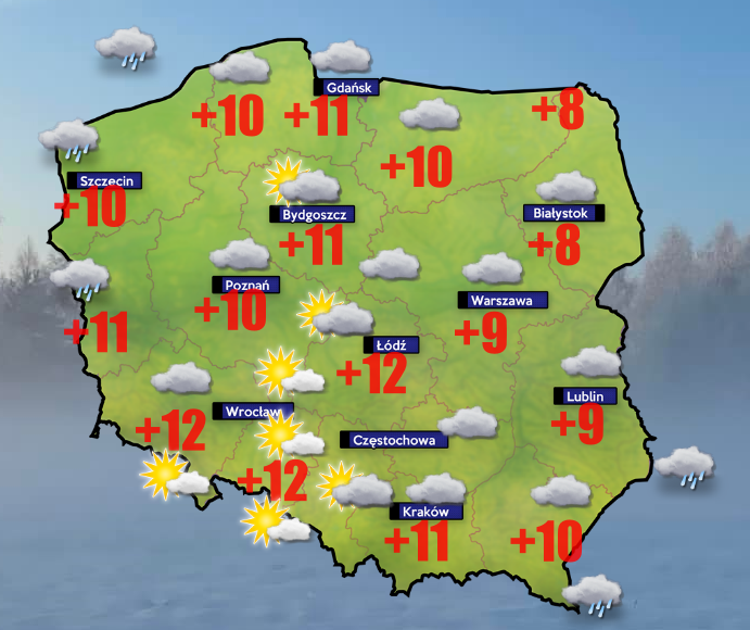 Mgły na wschodzie kraju, przymrozki na Śląsku Cieszyńskim. Pogoda 28 października