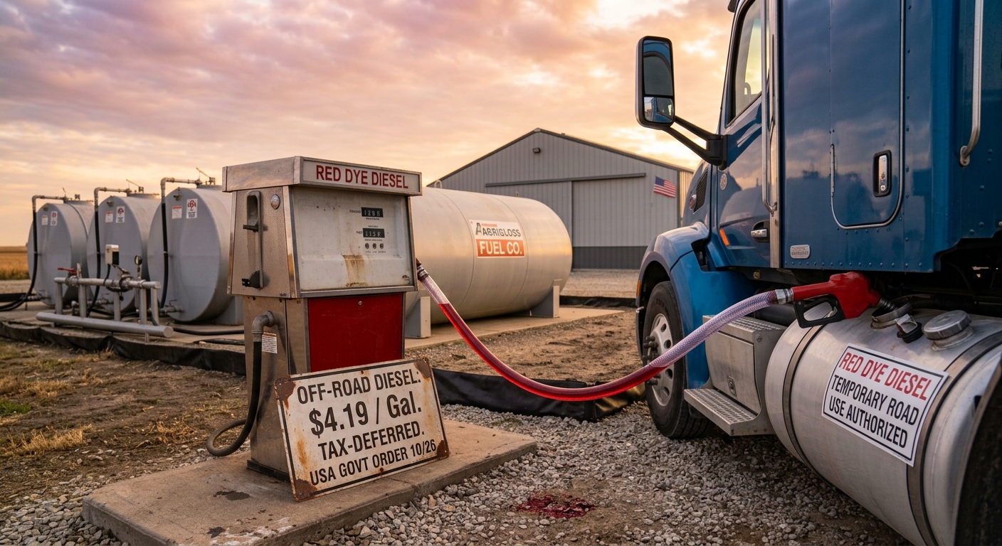 Rekordowe ceny diesla uderzają w rolników. Trump odblokowuje czerwony diesel dla ciężarówek!