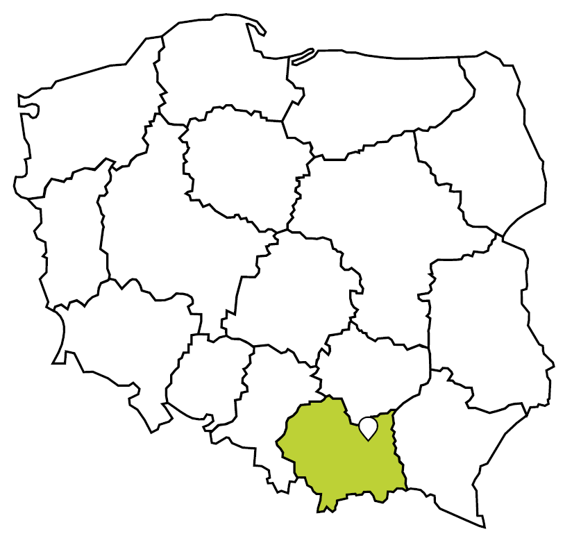 Lokalizacja gospodarstwa RSP Bielczanka w województwie małopolskim