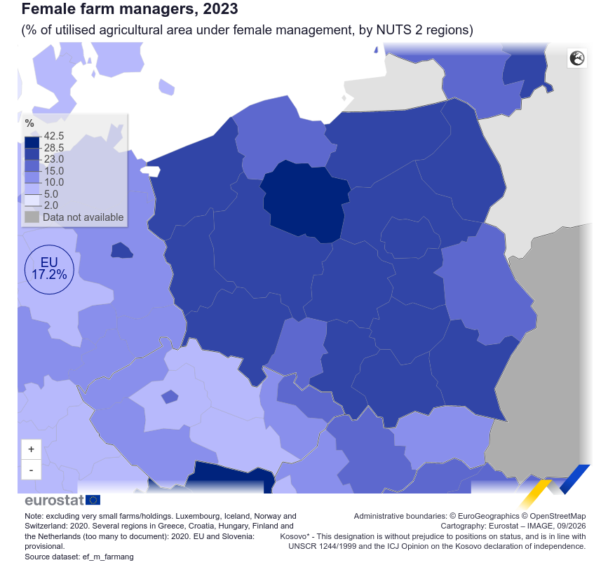 Kobiety w rolnictwie w Unii Europejskiej i Polsce: statystyki i zróżnicowanie regionalne