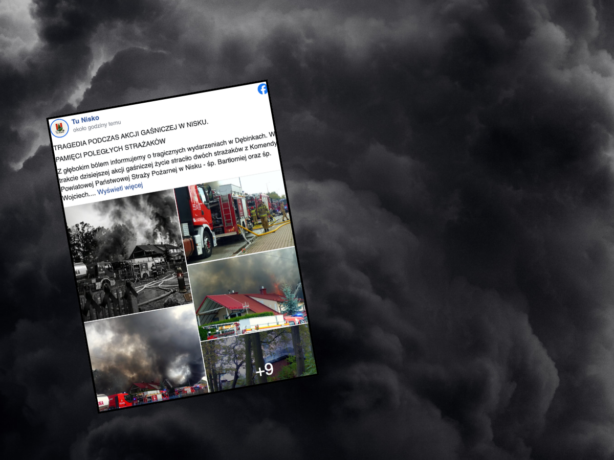Tragedia w hurtowni części rolniczych w Nisku. Życie straciło dwóch strażaków